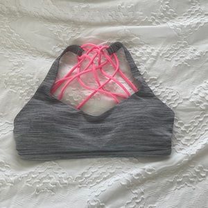 Lululemon Gray & Pink Sports Bra
